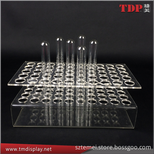 customized laboratory clear acrylic test tube rack diaplsy holder